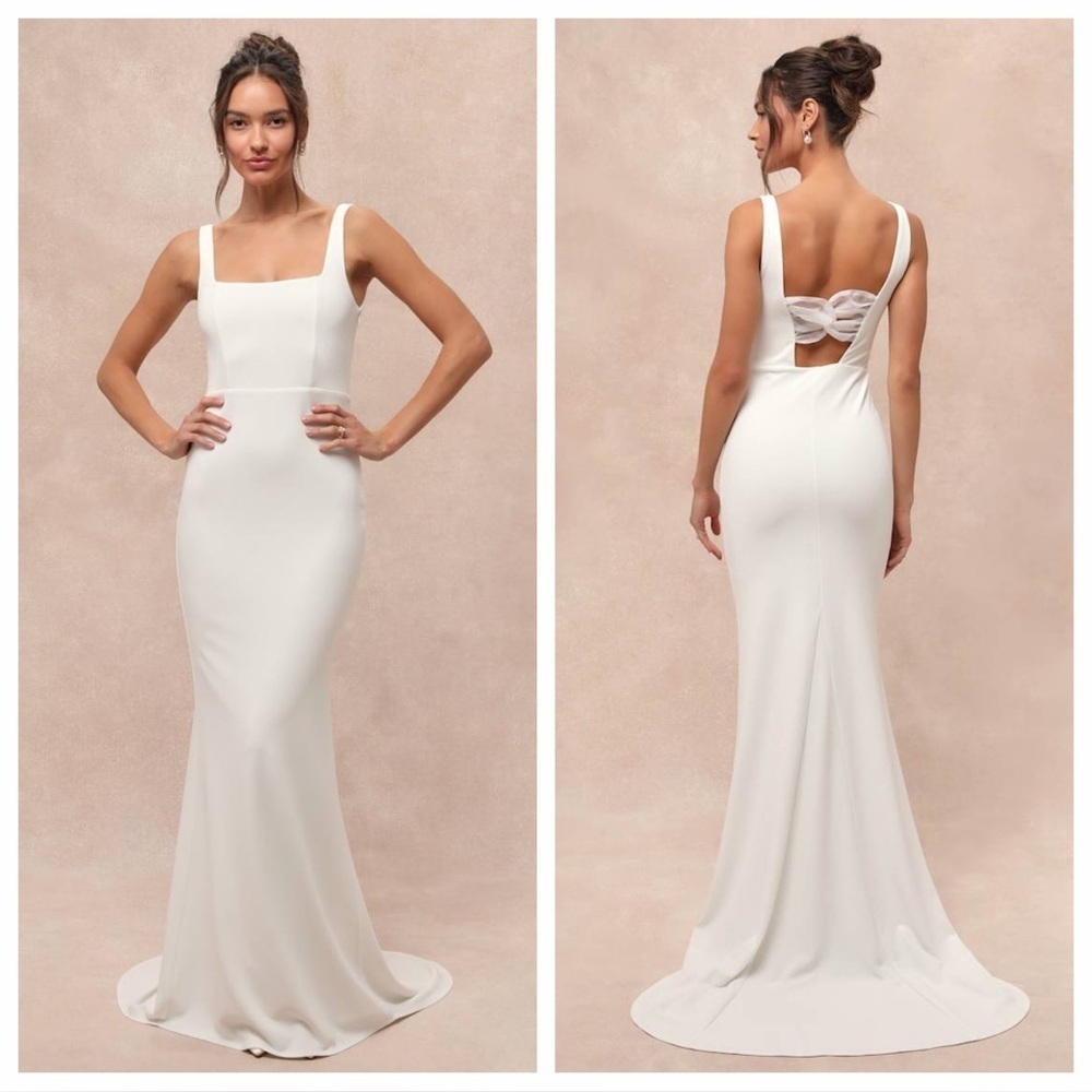 Lulus Regal Classic White Sleeveless Twist-Back Maxi Dress - Picture 1 of 6